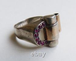 Antique Tank Ring In Solid Argent Silver Ring Antique Jewel Art Deco