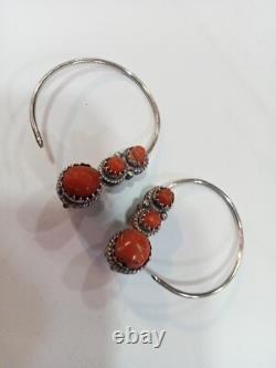Antique Traditional Solid Silver Earring Wrapped With