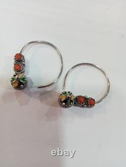 Antique Traditional Solid Silver Earring Wrapped With