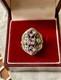 Antique Trilogy Ring Solid Silver Crafted With 3 Genuine Amethysts Size 54