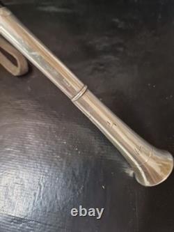 Antique Umbrella with Silk Canopy and 800 Sterling Silver Handle