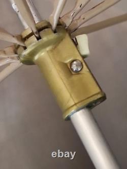 Antique Umbrella with Silk Canopy and 800 Sterling Silver Handle