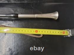 Antique Umbrella with Silk Canopy and 800 Sterling Silver Handle