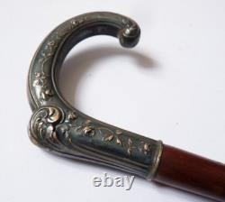 Antique Umbrella with Solid Silver Handle Circa 1910
