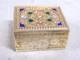 Antique Vermeil Gold Box On Solid Silver Enamel Russian 84