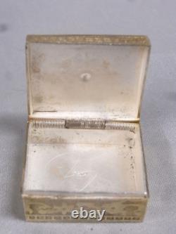 Antique Vermeil Gold Box on Solid Silver Enamel Russian 84
