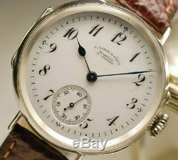 Antique Watch A Lange & Söhne 36mm Silver Silver 1910 Vintage Watch