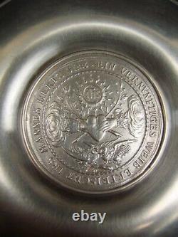 Antique Wedding Medals Germany Dadler Silver Platter Empty Pocket