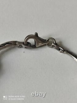 Antique Women’s Solid Silver and Onyx Bracelet
