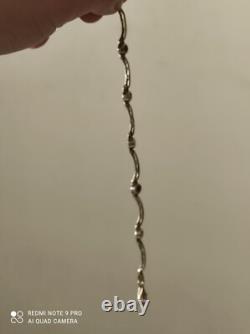 Antique Women’s Solid Silver and Onyx Bracelet