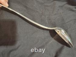 Antique and Heavy Silver Stew Spoon, Late 18th Century