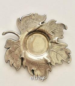 Antique apple-shaped mustard pot in 925/1000 sterling silver, weight 59 g