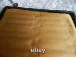 Antique box of 12 knives with solid silver blades Minerva