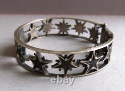 Antique bracelet in solid silver with Digne Saint Vincent pentacrine star