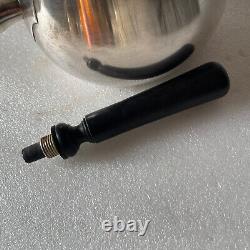 Antique casserole with ebony wood sauce, solid silver Minerve hallmark 1900 327 g net