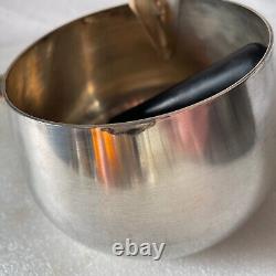 Antique casserole with ebony wood sauce, solid silver Minerve hallmark 1900 327 g net