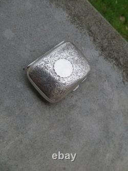 Antique cigar box with solid silver card holder, English, 53 gr