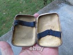 Antique cigar box with solid silver card holder, English, 53 gr