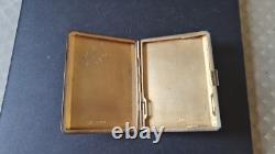 Antique cigarette case 1931 in solid silver marked + silversmith
