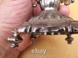 Antique crystal sugar bowl with solid silver Minerva hallmark