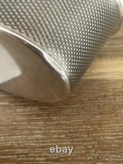 Antique cut crystal and solid silver Minerva liquor flask