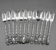 Antique Dessert Set 12 Solid Silver Forks China Or Vietnam 235 Grams