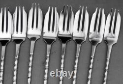 Antique dessert set 12 solid silver forks China or Vietnam 235 grams