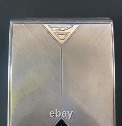 Antique enamel cigarette case in solid silver Art Deco period