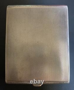 Antique enamel cigarette case in solid silver Art Deco period