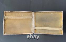 Antique enamel cigarette case in solid silver Art Deco period