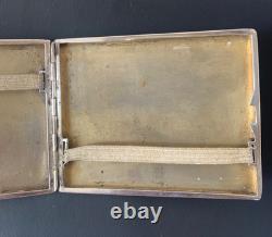Antique enamel cigarette case in solid silver Art Deco period