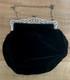 Antique Large Purse In Solid Silver Velvet Drawstring Bag
