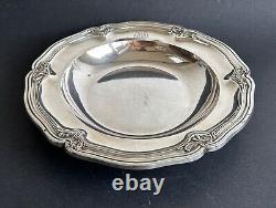Antique large sterling silver serving dish D.R. Paris 19th century palm
