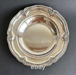 Antique large sterling silver serving dish D.R. Paris 19th century palm