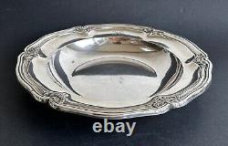 Antique large sterling silver serving dish D.R. Paris 19th century palm