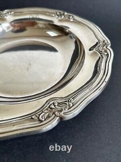 Antique large sterling silver serving dish D.R. Paris 19th century palm