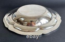 Antique large sterling silver serving dish D.R. Paris 19th century palm