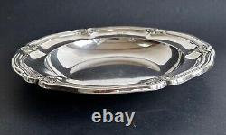 Antique large sterling silver serving dish D.R. Paris 19th century palm