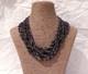 Antique Multi-strand Solid Silver Necklace With Amethyst And Peridot Stones