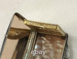 Antique niello & vermeil silver vinaigrette pendant Jewelry Salt Perfume