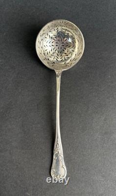 Antique olive spoon dusting spoon sterling silver Minerva XIX