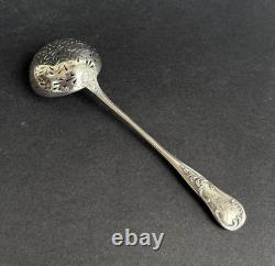Antique olive spoon dusting spoon sterling silver Minerva XIX