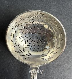 Antique olive spoon dusting spoon sterling silver Minerva XIX