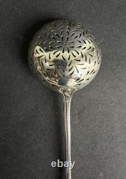 Antique olive spoon dusting spoon sterling silver Minerva XIX