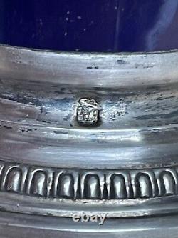 Antique pair of Sèvres porcelain vases and solid silver Minerva