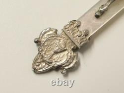 Antique pair of mother-of-pearl communion crosses in solid silver, Christian religion, 19th-20th century