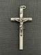 Antique Pendant, Religious Cross, Made Of Solid Silver, Vintage