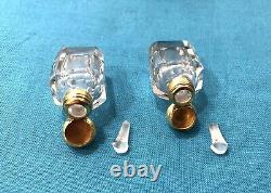 Antique perfume/scent/odor cellar 19th century Crystal Silver flask