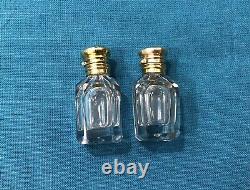 Antique perfume/scent/odor cellar 19th century Crystal Silver flask