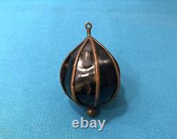 Antique perfume/scent/odor cellar 19th century Crystal Silver flask